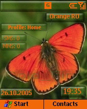 Тема Red Butterfly №29 для Motorola MPx200, MPx220